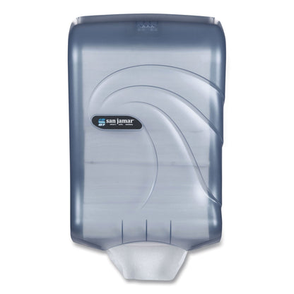 San Jamar Ultrafold Multifold/C-Fold Towel Dispenser, Oceans, 11.75 x 6.25 x 18, Arctic Blue