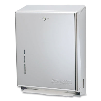 San Jamar C-Fold/Multifold Towel Dispenser, 11.38 x 4 x 14.75, Stainless Steel