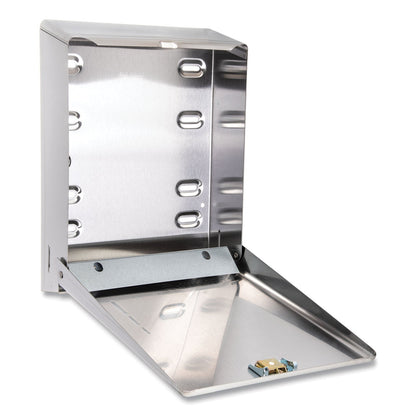 San Jamar C-Fold/Multifold Towel Dispenser, 11.38 x 4 x 14.75, Stainless Steel