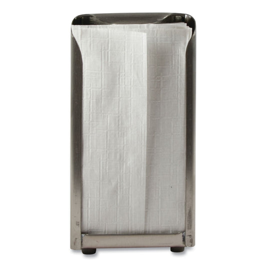 San Jamar Tabletop Napkin Dispenser, Tall Fold, 3.75 x 4 x 7.5, Capacity: 150, Chrome