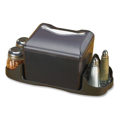 San Jamar Venue Napkin Dispenser with Advertising Inset, 6.5 x 6.13 x 6.9, Capacity: 200, Black