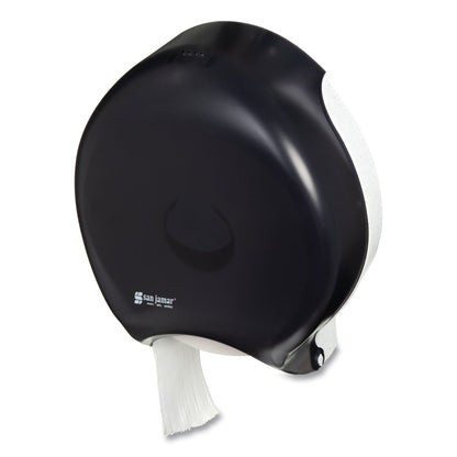 San Jamar Single 12" JBT Bath Tissue Dispenser, Classic, 1 Roll, 12.9 x 5.63 x 14.88, Transparent Black Pearl