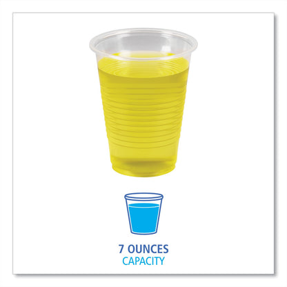 Boardwalk Translucent Plastic Cold Cups, 7 oz, Polypropylene, 100/Pack