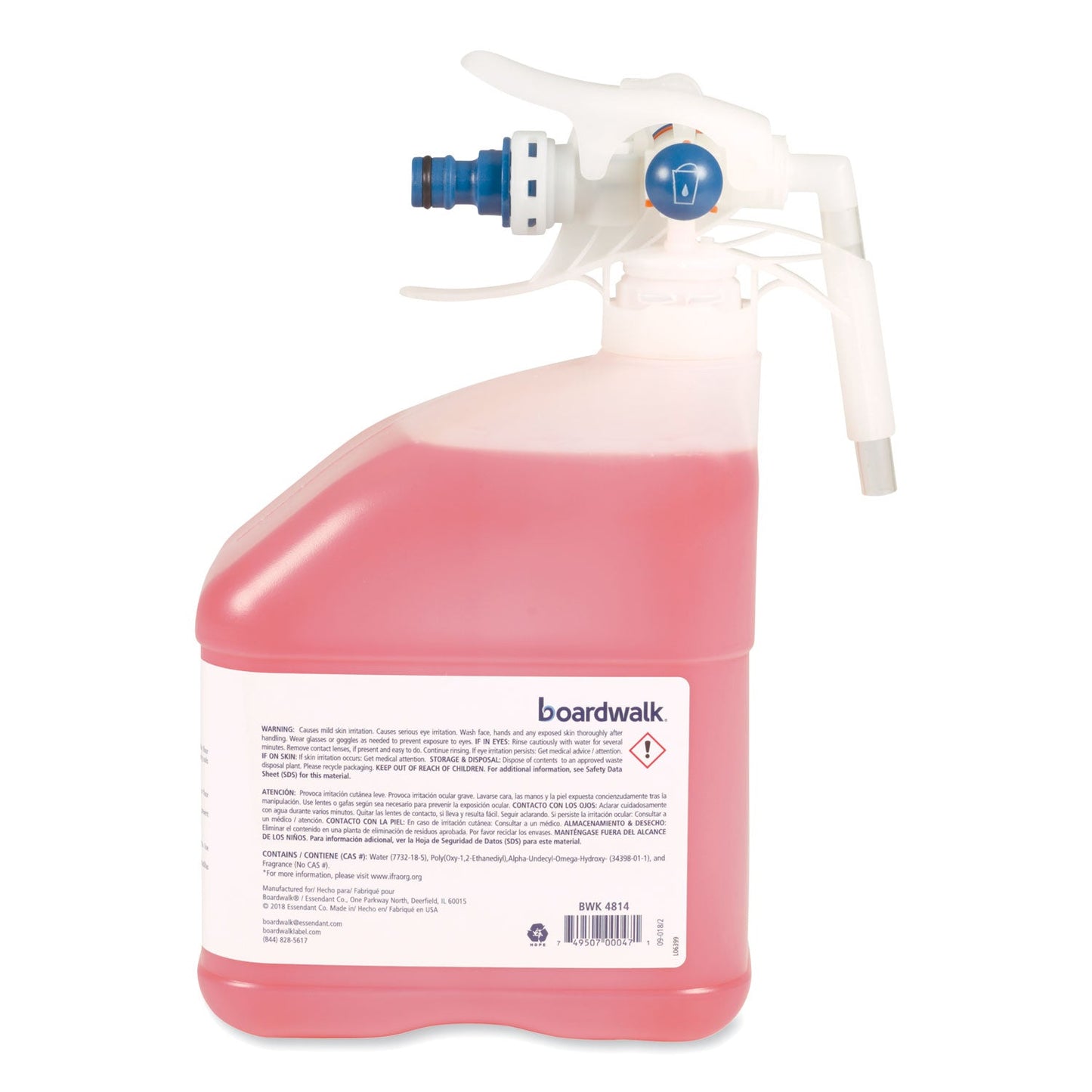 Boardwalk PDC Neutral Floor Cleaner, Tangy Fruit Scent, 3 Liter Bottle, 2/Carton