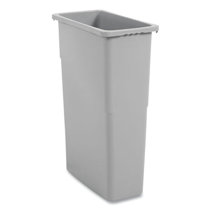 Boardwalk Slim Waste Container, 23 gal, Gray, Plastic