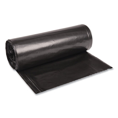 Boardwalk Low Density Repro Can Liners, 60 gal, 1.6 mil, 38" x 58", Black, 10 Bags/Roll, 10 Rolls/Carton