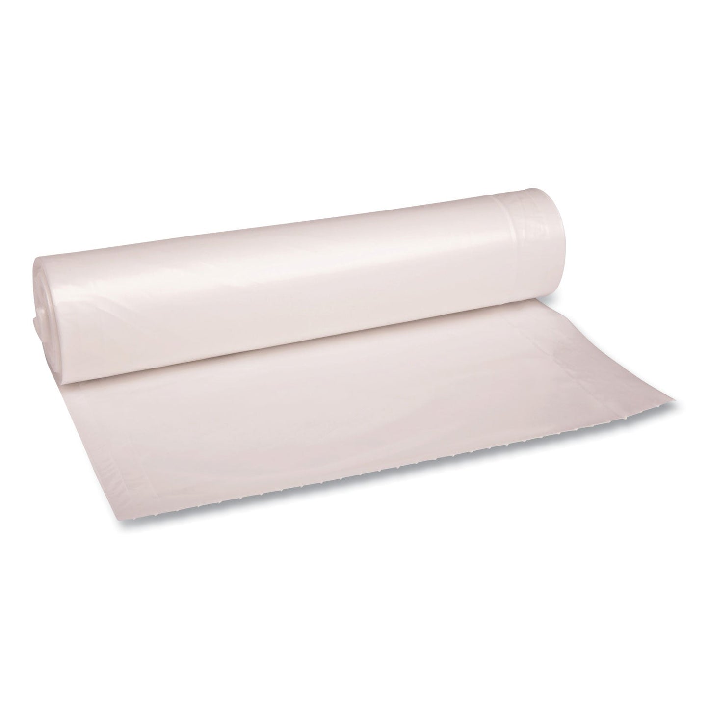 Boardwalk Low Density Repro Can Liners, 56 gal, 1.4 mil, 43" x 47", Clear, 10 Bags/Roll, 10 Rolls/Carton