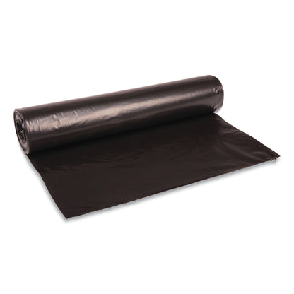 Boardwalk Low Density Repro Can Liners, 45 gal, 1 mil, 40" x 48", Black, 10 Bags/Roll, 10 Rolls/Carton