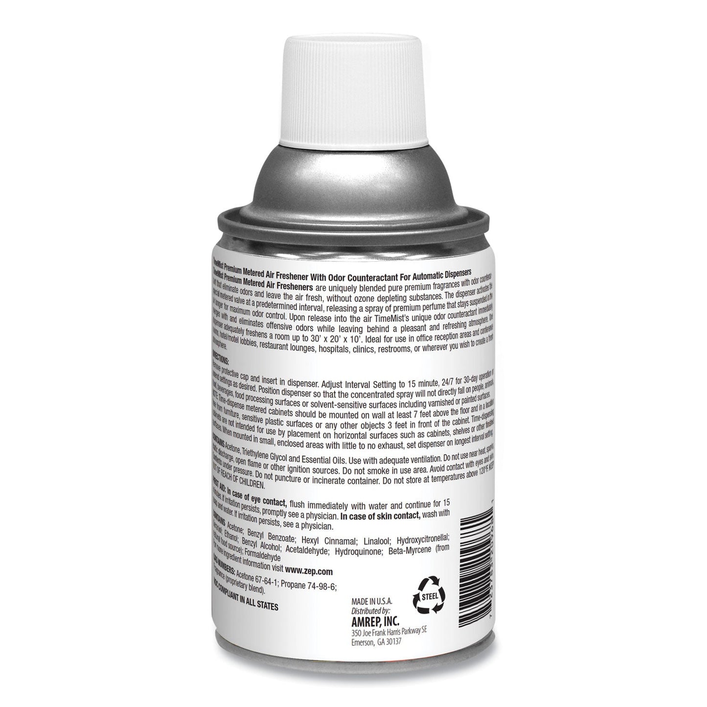 TimeMist Premium Metered Air Freshener Refill, Bamboo and Green Tea 6.6 oz Aerosol Spray, 12/Carton