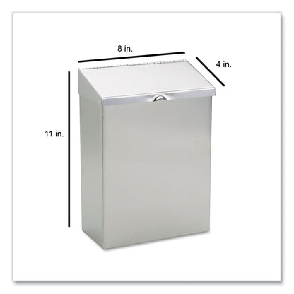 HOSPECO Wall Mount Sanitary Napkin Receptacle, Stainless Steel