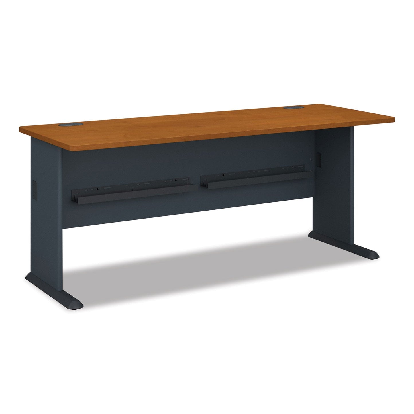 Bush Enterprise Collection Double Pedestal Desk, 70.13" x 28.63" x 29.75", Harvest Cherry, (Box 2 of 2)