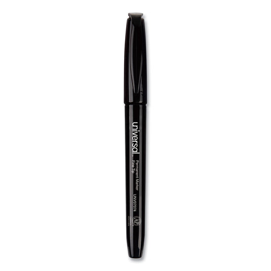 Universal Pen-Style Permanent Marker Value Pack, Fine Bullet Tip, Black, 60/Pack