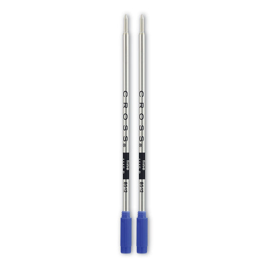 Cross Refills for Cross Ballpoint Pens, Fine Conical Tip, Blue Ink, 2/Pack