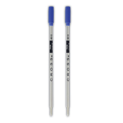 Cross Refills for Cross Ballpoint Pens, Fine Conical Tip, Blue Ink, 2/Pack
