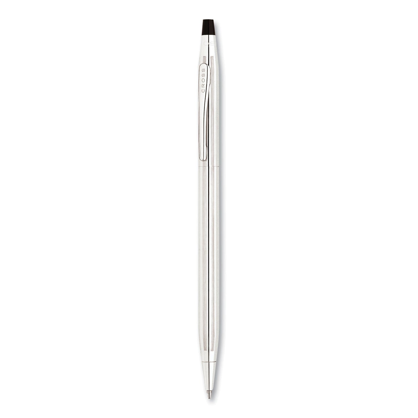 Cross Classic Century Ballpoint Pen and Pencil Set, 0.7 mm Black Pen, 0.7 mm HB Pencil, Chrome/Black Barrels
