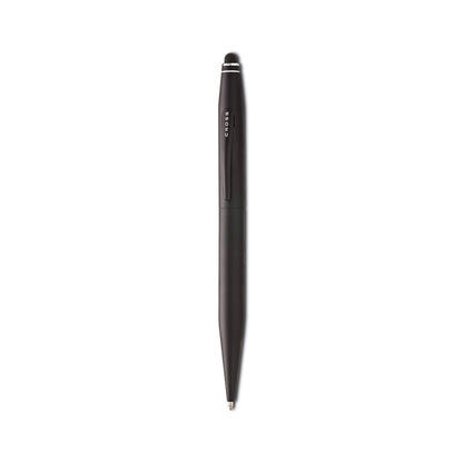 Cross Tech 2 Ballpoint Pen/Stylus, Retractable, Medium 0.7 mm, Black Ink, Black Barrel