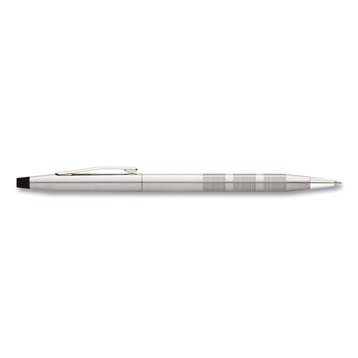Cross Classic Century Twist-Action Ballpoint Pen, Retractable, Medium 1 mm, Black Ink, Satin Chrome Barrel