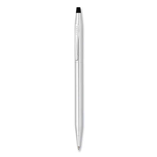 Cross Classic Century Twist-Action Ballpoint Pen, Retractable, Medium 1 mm, Black Ink, Chrome Barrel