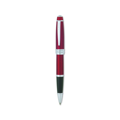 Cross Bailey Roller Ball Pen, Stick, Medium 0.5 mm, Black Ink, Red Barrel