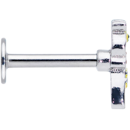 16G 5/16 Bow Tie Yellow Red Giraffe Labret Monroe Tragus