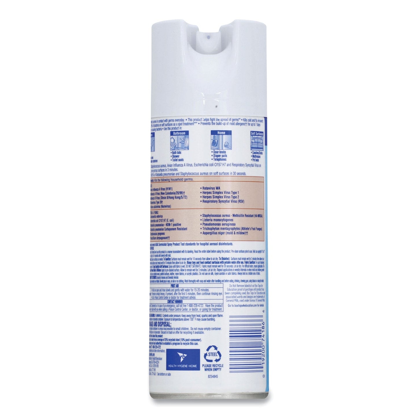 LYSOL Disinfectant Spray, Crisp Linen Scent, 12.5 oz Aerosol Spray, 12/Carton