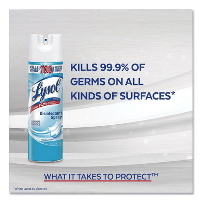 LYSOL Disinfectant Spray, Crisp Linen, 7 oz Aerosol Spray, 12/Carton