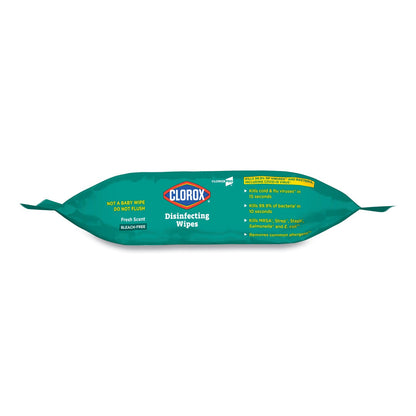 Clorox Disinfecting Wipes, On The Go Pack, 7.25 x 7, Fresh Scent, 70/Pack, 9 Packs/Carton