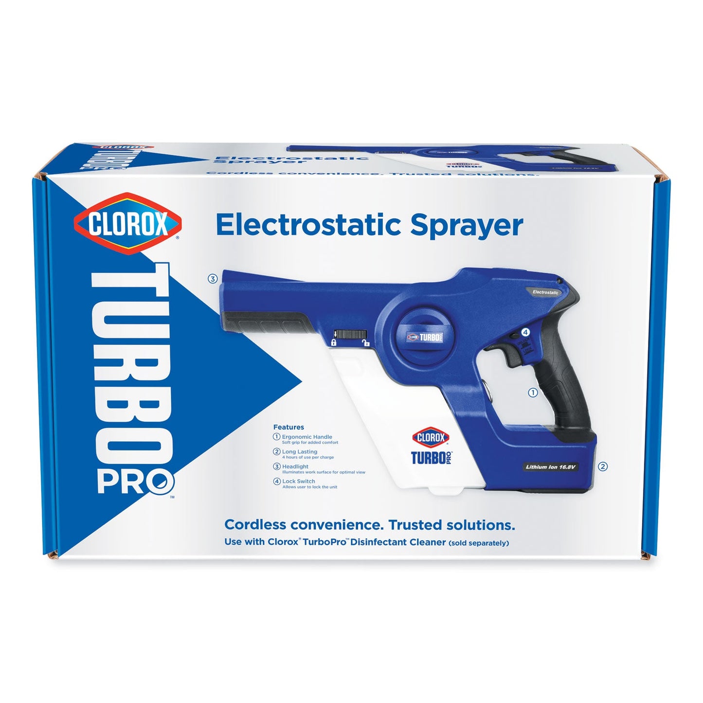 Clorox TurboPro Handheld Sprayer, 32 oz, White/Blue