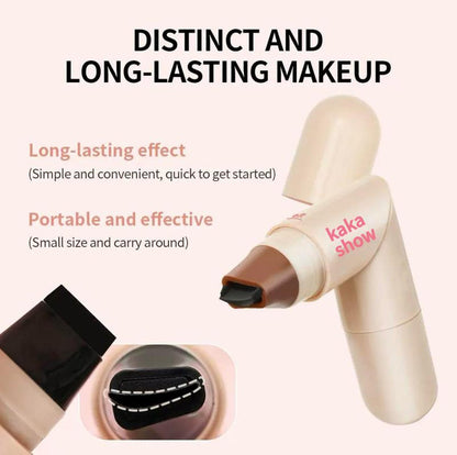 Eye Liner Stamp - 2Ml Double-Tip Smudgeproof Makeup Pen, Lightweight Tool for Women, Perfect for Traveling, Outdoor, Business Trip, Home, School, Easy Precision Application Waterproof Eyeliner