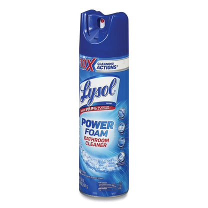 LYSOL Power Foam Bathroom Cleaner, 24 oz Aerosol Spray, 12/Carton