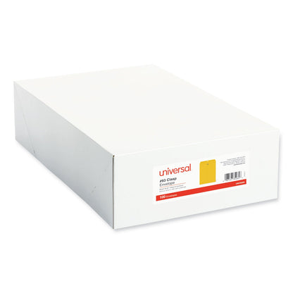 Universal Kraft Clasp Envelope, #93, Square Flap, Clasp/Gummed Closure, 9.5 x 12.5, Brown Kraft, 100/Box