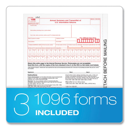 TOPS Four-Part 1099-NEC Continuous Tax Forms, 8.5 x 11, 2/Page, 24/Pack
