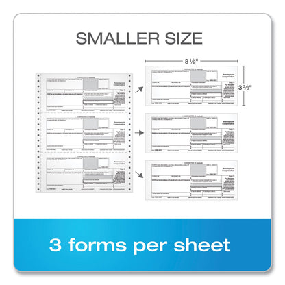 TOPS Four-Part 1099-NEC Continuous Tax Forms, 8.5 x 11, 600/Carton