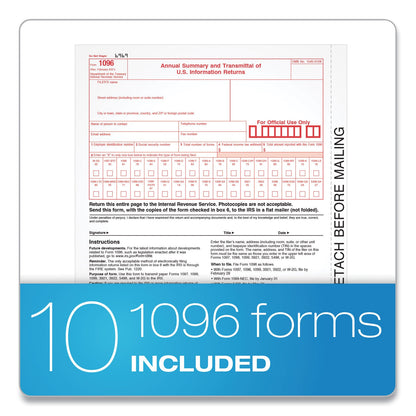 TOPS Four-Part 1099-NEC Continuous Tax Forms, 8.5 x 11, 600/Carton