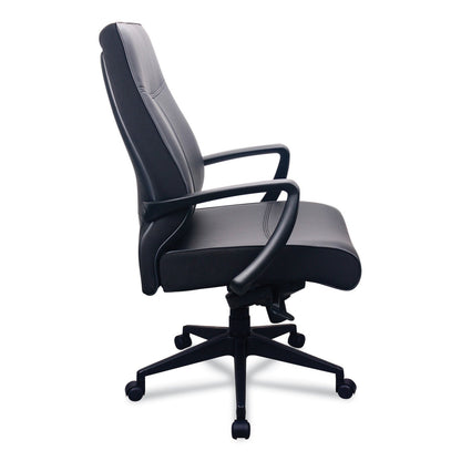 Tempur-Pedic 300 Leather High-Back Chair, Supports Up to 250 lb, 19.57" to 22.56" Seat Height, Black