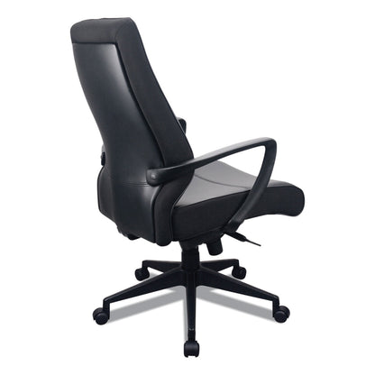 Tempur-Pedic 300 Leather High-Back Chair, Supports Up to 250 lb, 19.57" to 22.56" Seat Height, Black