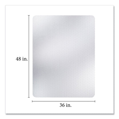 deflecto All Day Use Chair Mat - All Carpet Types, 36 x 48, Rectangular, Clear