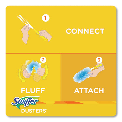 Swiffer Dusters Refill, Fiber Bristle, Light Blue, 18/Box