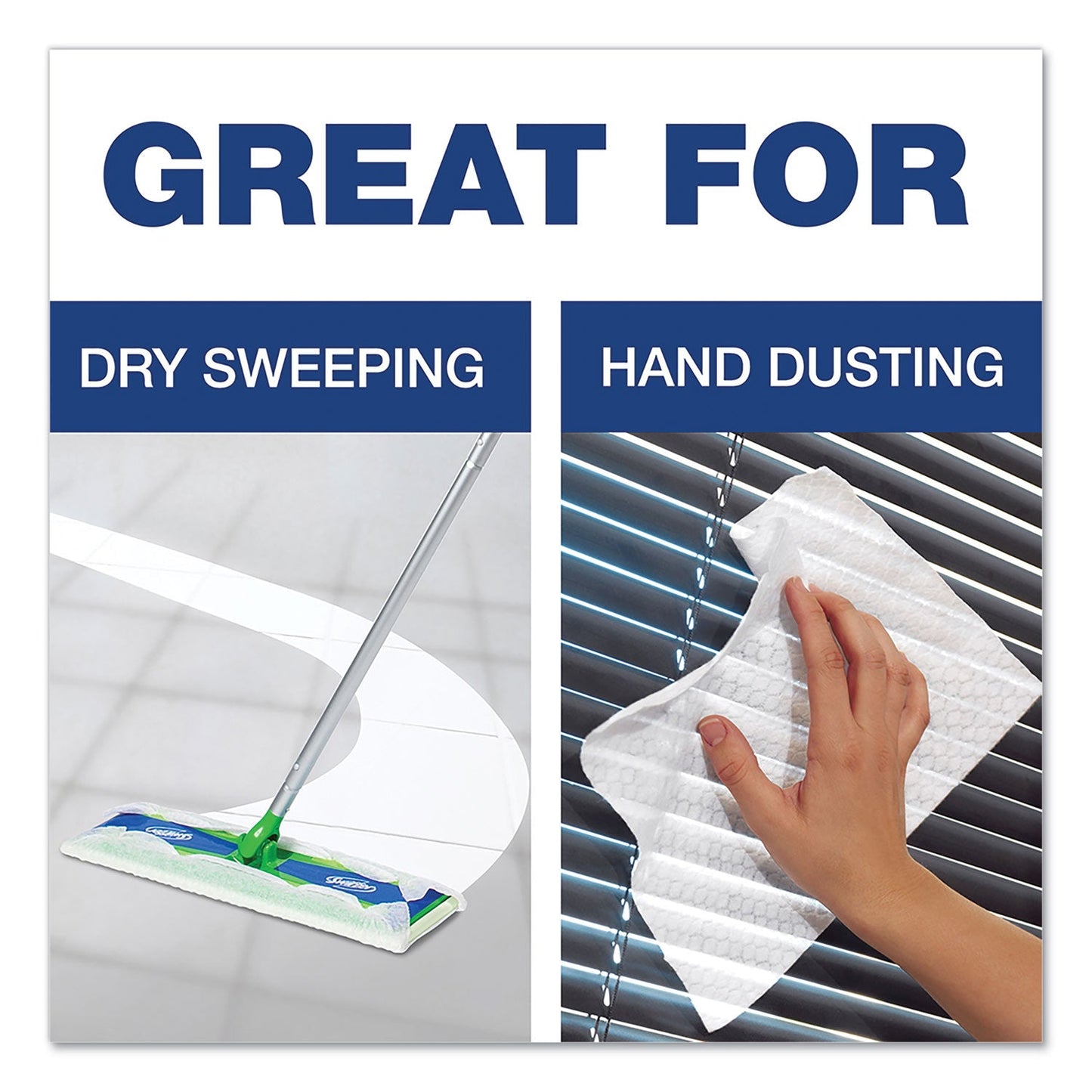 Swiffer Dry Refill Cloths, White, 10.63 x 8, 32/Box, 6 Boxes/Carton