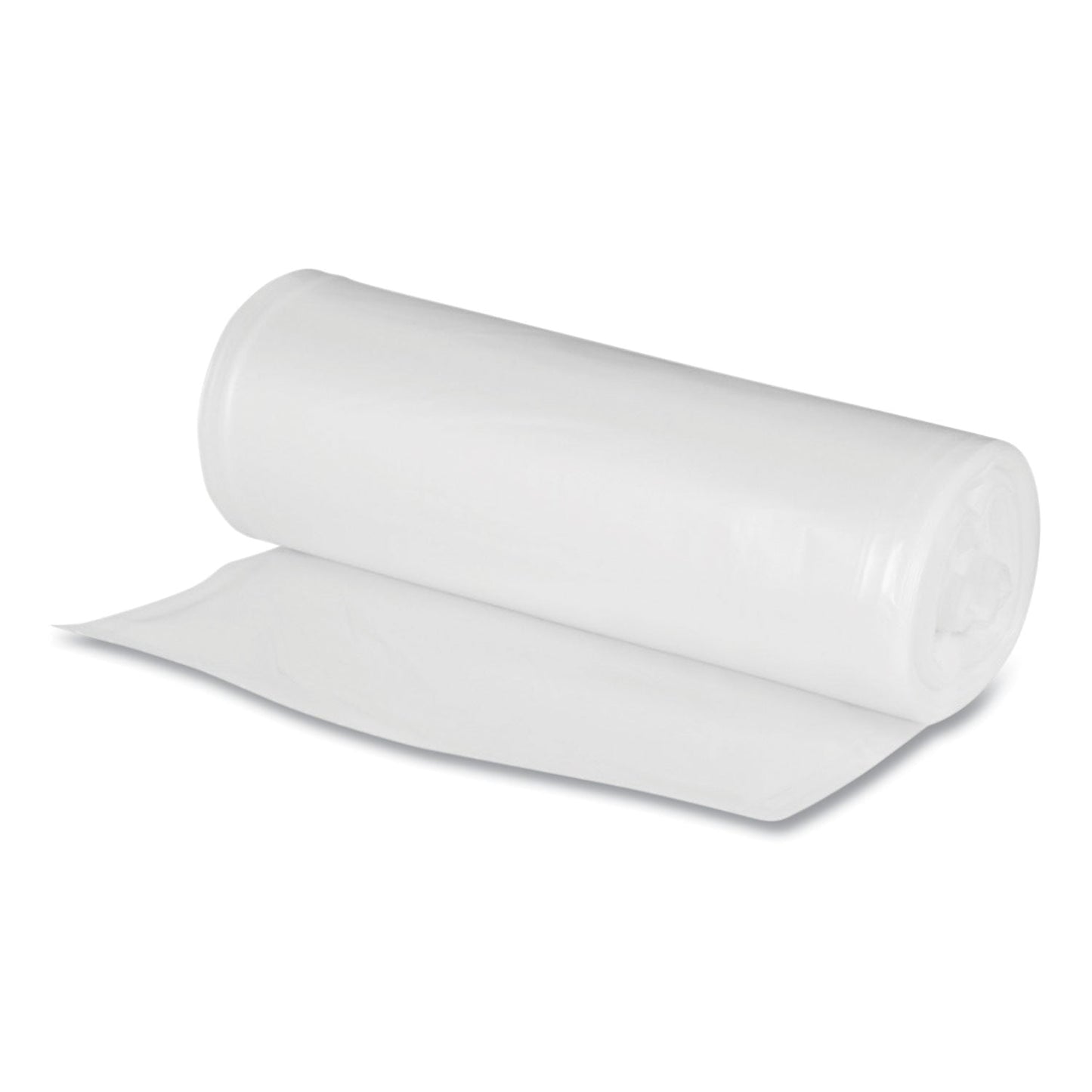 Boardwalk Low Density Repro Can Liners, For Slim Jim Containers, 23 gal, 1 mil, 28" x 45", Black, 15 Bags/Roll, 10 Rolls/Carton