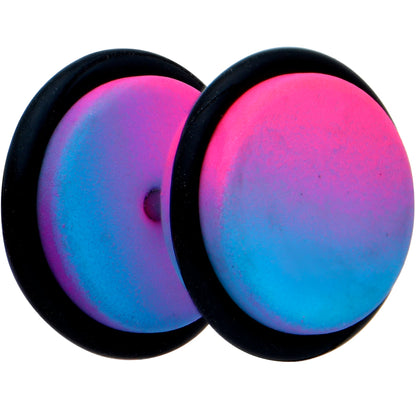 16G Pink Blue Ombre Matte Cheater Plug Set
