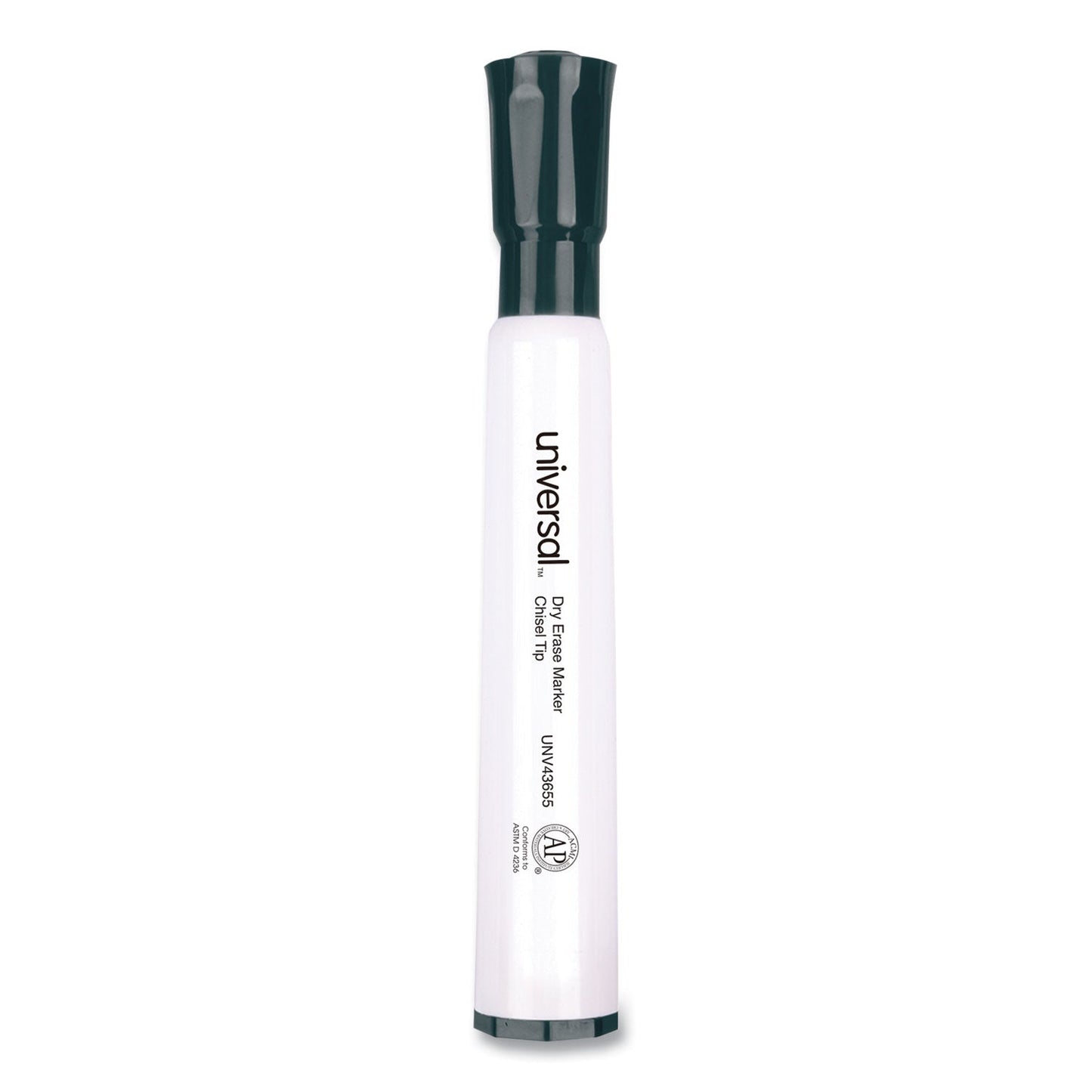 Universal Dry Erase Marker Value Pack, Broad Chisel Tip, Black, 36/Pack