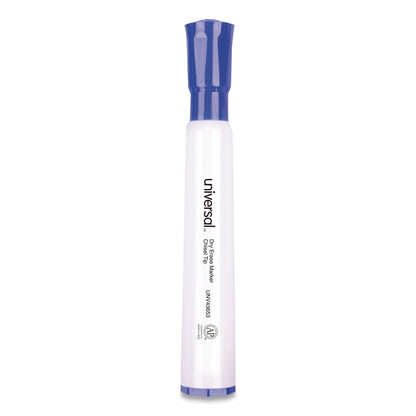 Universal Dry Erase Marker, Broad Chisel Tip, Blue, Dozen