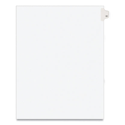 Avery Preprinted Legal Exhibit Side Tab Index Dividers, Avery Style, 10-Tab, 51, 11 x 8.5, White, 25/Pack, (1051)