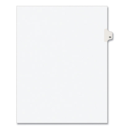 Avery Preprinted Legal Exhibit Side Tab Index Dividers, Avery Style, 10-Tab, 56, 11 x 8.5, White, 25/Pack, (1056)