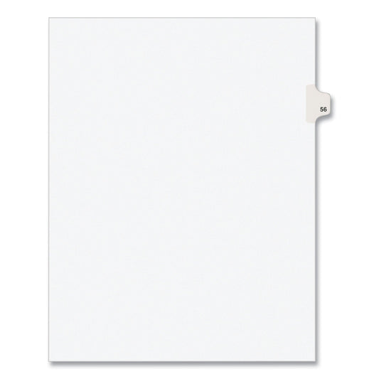 Avery Preprinted Legal Exhibit Side Tab Index Dividers, Avery Style, 10-Tab, 56, 11 x 8.5, White, 25/Pack, (1056)