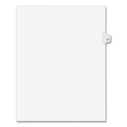 Avery Preprinted Legal Exhibit Side Tab Index Dividers, Avery Style, 10-Tab, 57, 11 x 8.5, White, 25/Pack, (1057)