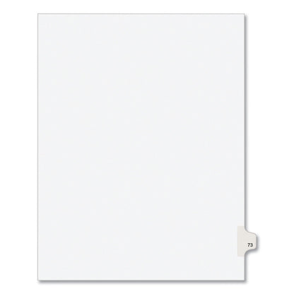 Avery Preprinted Legal Exhibit Side Tab Index Dividers, Avery Style, 10-Tab, 73, 11 x 8.5, White, 25/Pack, (1073)