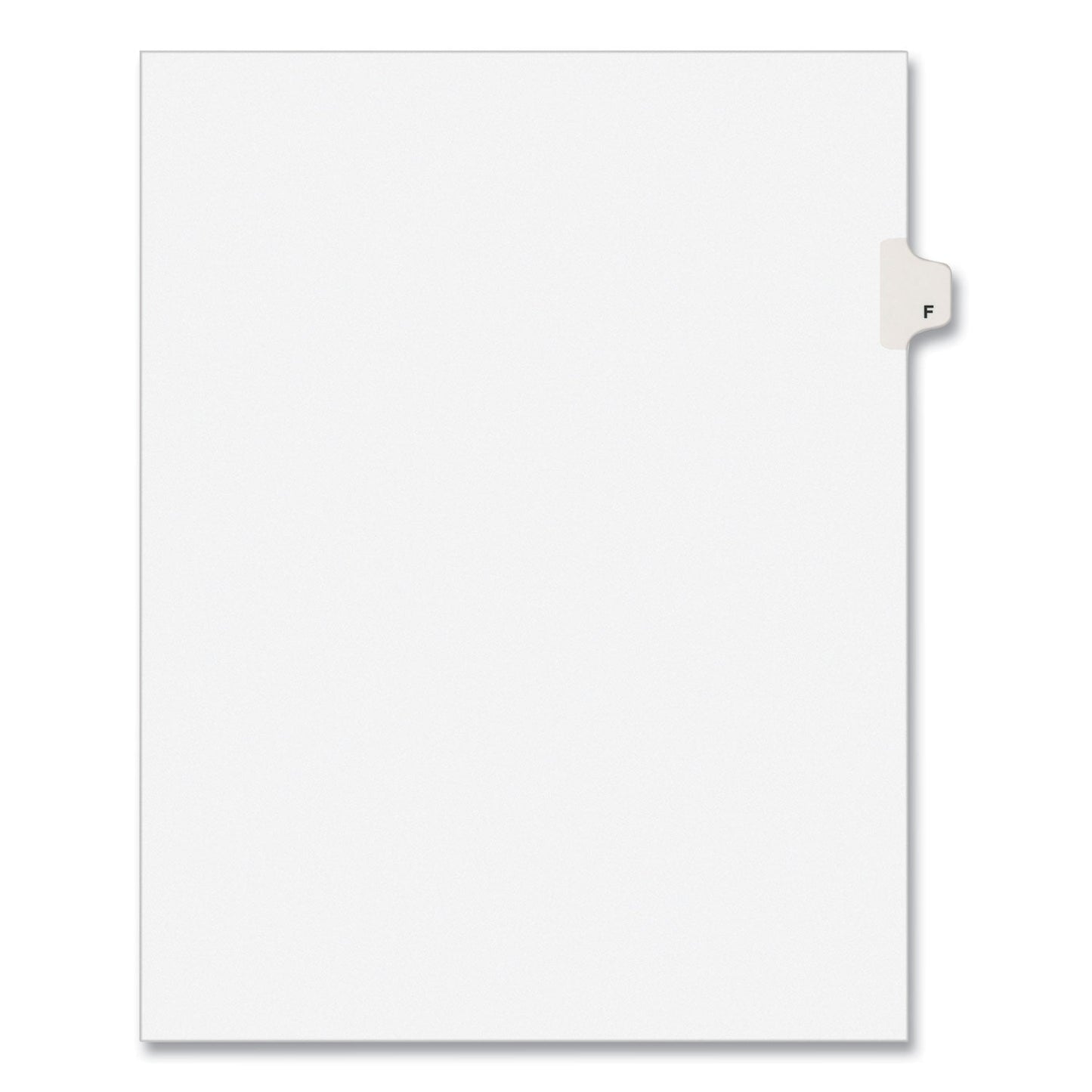 Avery Preprinted Legal Exhibit Side Tab Index Dividers, Avery Style, 26-Tab, F, 11 x 8.5, White, 25/Pack, (1406)