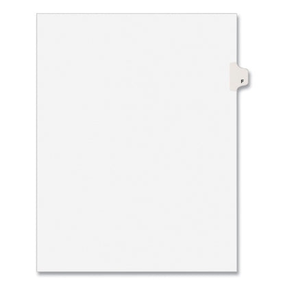 Avery Preprinted Legal Exhibit Side Tab Index Dividers, Avery Style, 26-Tab, F, 11 x 8.5, White, 25/Pack, (1406)